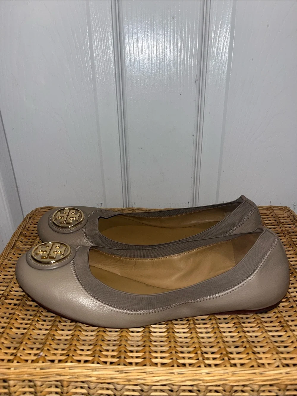 TORY BURCH Caroline 2 ballet flats in French Gray